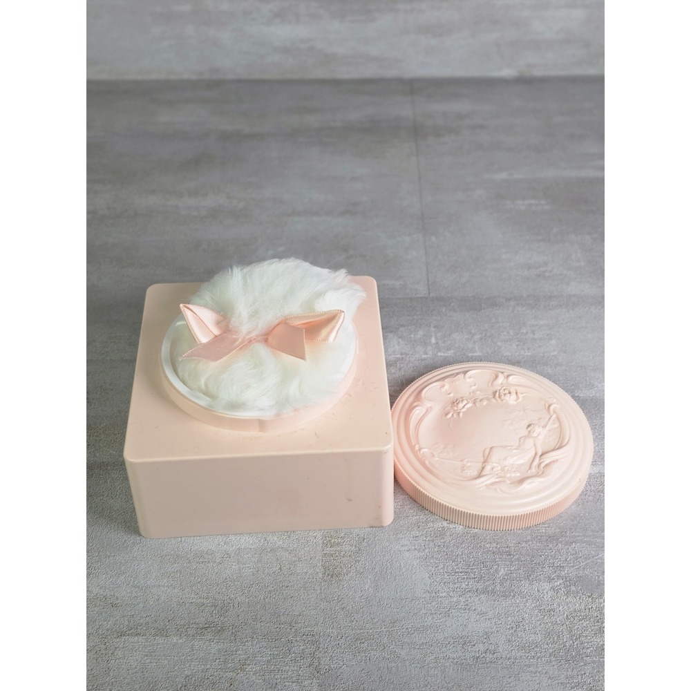 Vintage White Shoulders Bath Body Powder & Soft Puff Pink Made In USA 8oz